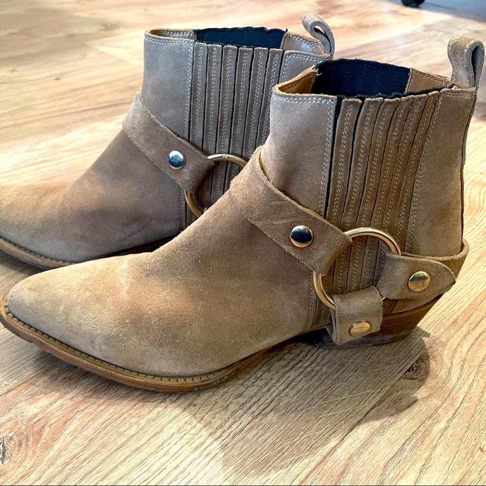 Frye harness Chelsea booties. Sz9 Made in Italy